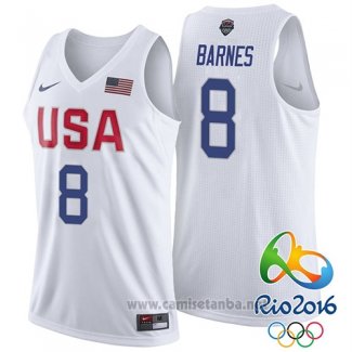 Camiseta USA 2016 Jerry Stackhouse #8 Blanco