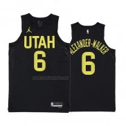 Camiseta Utah Jazz Nickeil Alexander-Walker #6 Statement 2022-23 Negro