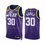 Camiseta Utah Jazz Ochai Agbaji #30 Classic 2023-24 Violeta