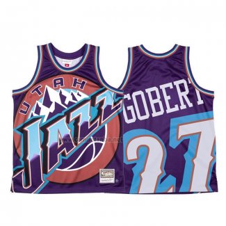 Camiseta Utah Jazz Rudy Gobert #27 Mitchell & Ness Big Face Violeta