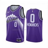 Camiseta Utah Jazz Taylor Hendricks #0 Ciudad 2023-24 Violeta