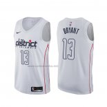 Camiseta Washington Wizards Thomas Bryant #13 Ciudad Blanco