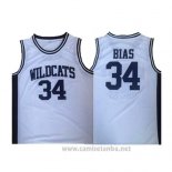 Camiseta Wildcats Len Bias #34 Blanco