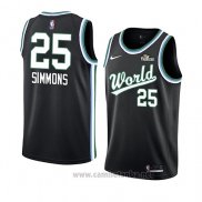 Camiseta 2019 Rising Star Ben Simmons #25 USA Negro