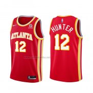 Camiseta Atlanta Hawks De'Andre Hunter #12 Icon 2020-21 Rojo