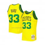 Camiseta Boston Celtics Larry Bird #33 Mitchell & Ness 1985-86 Amarillo