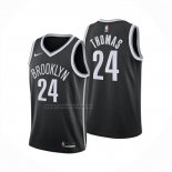 Camiseta Brooklyn Nets Cameron Thomas NO 24 Icon 2024-25 Negro
