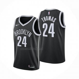 Camiseta Brooklyn Nets Cameron Thomas NO 24 Icon 2024-25 Negro