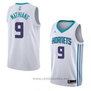 Camiseta Charlotte Hornets Mangok Mathiang #9 Association 2018 Blanco