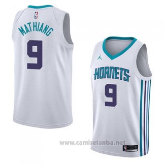 Camiseta Charlotte Hornets Mangok Mathiang #9 Association 2018 Blanco