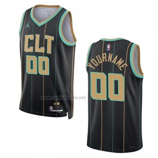 Camiseta Charlotte Hornets Personalizada Ciudad 2022-23 Negro