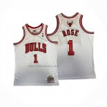 Camiseta Chicago Bulls Derrick Rose NO 1 Mitchell & Ness 2008-09 Blanco