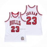 Camiseta Chicago Bulls Michael Jordan #23 Mitchell & Ness 1995-96 Blanco