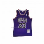Camiseta Chicago Bulls Michael Jordan NO 23 Mitchell & Ness 1997-98 Violeta