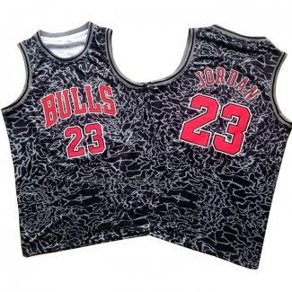 Camiseta Chicago Bulls Michael Jordan #23 Mitchell & Ness Negro2