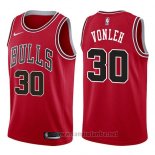 Camiseta Chicago Bulls Noah Vonleh #30 Icon 2017-18 Rojo