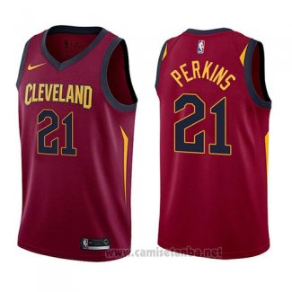 Camiseta Cleveland Cavaliers Kendrick Perkins #21 Icon 2017-18 Rojo