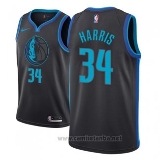 Camiseta Dallas Mavericks Devin Harris #34 Ciudad 2018-19 Azul