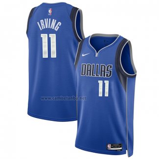 Camiseta Dallas Mavericks Kyrie Irving #11 Icon 2022-23 Azul