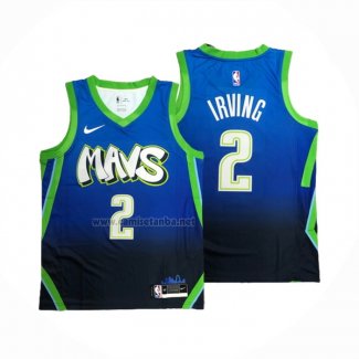 Camiseta Dallas Mavericks Kyrie Irving #2 Ciudad Azul