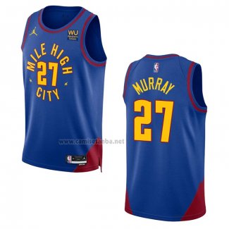 Camiseta Denver Nuggets Jamal Murray #27 Statement 2022-23 Azul