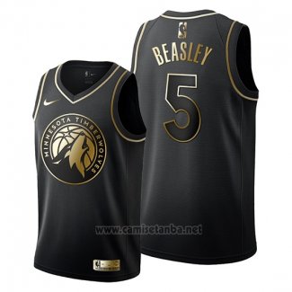 Camiseta Golden Edition Minnesota Timberwolves Malik Beasley #5 2019-20 Negro