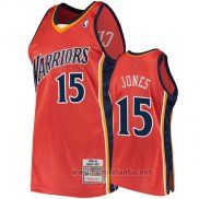 Camiseta Golden State Warriors Damian Jones #15 2009-10 Hardwood Classics Naranja