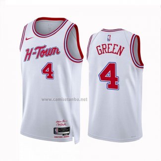 Camiseta Houston Rockets Jalen Green #4 Ciudad 2023-24 Blanco