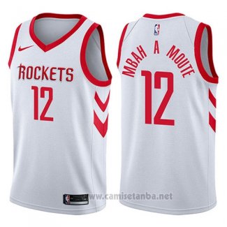 Camiseta Houston Rockets Luc Mbah A Moute #12 Association 2017-18 Blanco