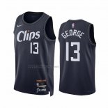 Camiseta Los Angeles Clippers Paul George #13 Ciudad 2023-24 Azul