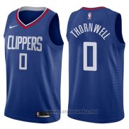 Camiseta Los Angeles Clippers Sindarius Thornwell #0 Icon 2017-18 Azul