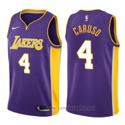 Camiseta Los Angeles Lakers Alex Caruso #4 Statement 2017-18 Violeta