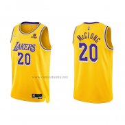 Camiseta Los Angeles Lakers Mac McClung #20 75th Anniversary 2021-22 Amarillo