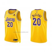 Camiseta Los Angeles Lakers Mac McClung #20 75th Anniversary 2021-22 Amarillo