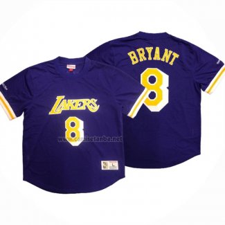 Camiseta Manga Corta Los Angeles Lakers Kobe Bryant #8 Violeta