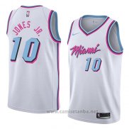 Camiseta Miami Heat Derrick Jones Jr. #10 Ciudad 2018 Blanco