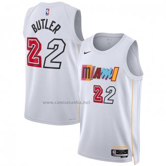 Camiseta Miami Heat Jimmy Butler #22 Ciudad 2022-23 Blanco