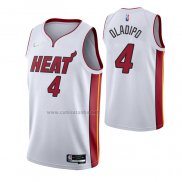 Camiseta Miami Heat Victor Oladipo #4 Association 2021-22 Blanco