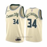 Camiseta Milwaukee Bucks Giannis Antetokounmpo #34 Ciudad Crema2