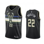 Camiseta Milwaukee Bucks Khris Middleton #22 Statement 2020-21 Negro