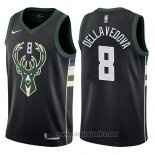 Camiseta Milwaukee Bucks Matthew Dellavedova #8 Statement 2017-18 Negro