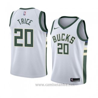 Camiseta Milwaukee Bucks Travis Trice #20 Association 2018 Blanco