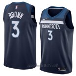 Camiseta Minnesota Timberwolves Anthony Brown #3 Icon 2018 Azul