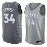 Camiseta Minnesota Timberwolves Jared Terrell #34 Ciudad 2018 Gris