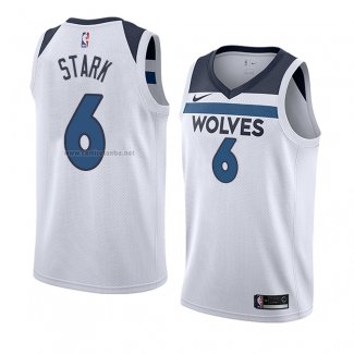 Camiseta Minnesota Timberwolves Jonathan Stark #6 Association 2018 Blanco