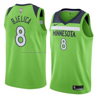 Camiseta Minnesota Timberwolves Nemanja Bjelica #8 Statement 2018 Verde