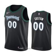 Camiseta Minnesota Timberwolves Personalizada Hardwood Classic 2017-18 Negro