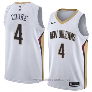 Camiseta New Orleans Pelicans Charles Cooke #4 Association 2018 Blanco