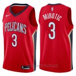 Camiseta New Orleans Pelicans Nikola Mirotic #3 Statement 2017-18 Rojo