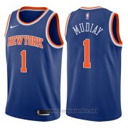 Camiseta New York Knicks Emmanuel Mudiay #1 Icon 2017-18 Azul